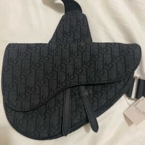 Dior Black Strap with Gold Accent Buckle